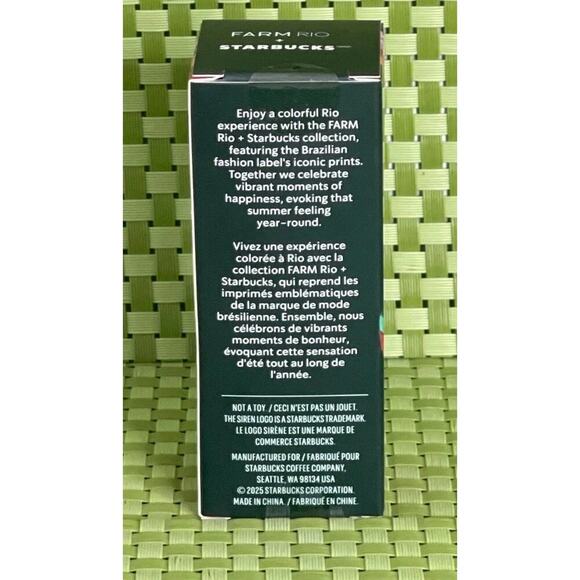 Farm Rio X Starbucks Board Banana Tumbler Cold Cup 24 oz & Tumbler Key Chain - Picture 14 of 16